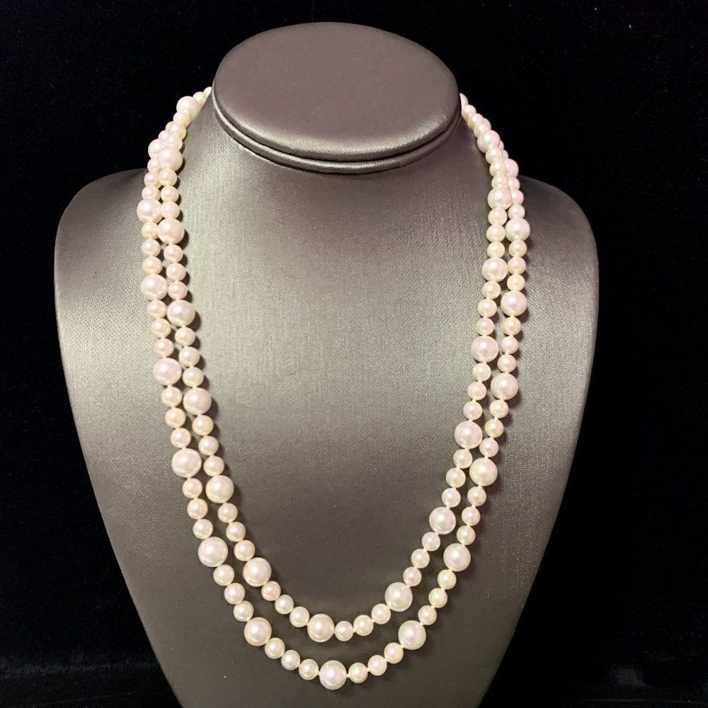 Akoya Pearl Necklace 14k Gold 42" 8.5 mm Certified $5,950 116392